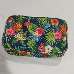 Tropical Pineapple Floral Insulated Lunch  Box Travel Bag